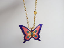 Load image into Gallery viewer, VTG Mosaic Butterfly Necklace
