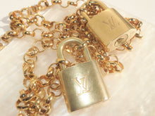 Load image into Gallery viewer, Repurposed LV Lock Rolo Necklace
